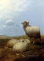 Ovejas en pasto animales de granja ovejas Thomas Sidney Cooper
